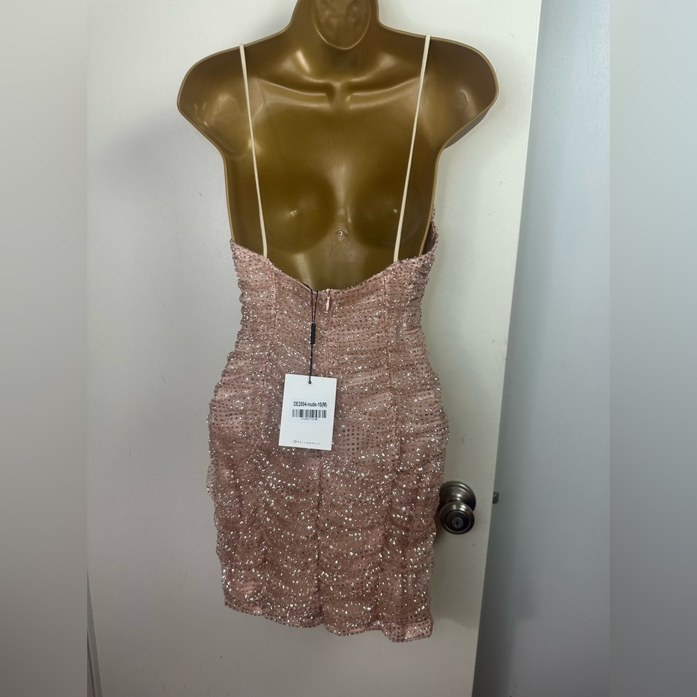 Hello Molly Blush Pink Sequin Mini Dress - Picture 6 of 16